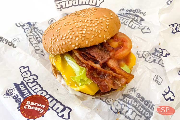 ジョリビーのベーコンチーズデラックスバーガー